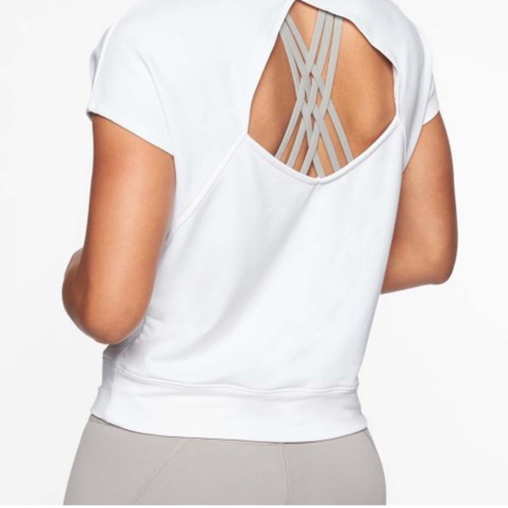 Athleta Be Open Cutout French Terry Tee